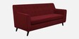 Analia Fabric 3 Seater Sofa In Garnet Red Colour