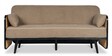 Andaman Havelock Fabric 3 Seater Sofa In Black Finish