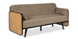 Andaman Havelock Fabric 3 Seater Sofa In Black Finish