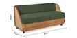 Andaman Ross Fabric 3 Seater Sofa In Natural Finish