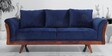 Anderson Solid Wood 3 Seater Sofa in Blue Colour