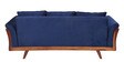 Anderson Solid Wood 3 Seater Sofa in Blue Colour