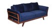 Anderson Solid Wood 3 Seater Sofa in Blue Colour