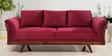 Anderson Solid Wood 3 Seater Sofa in Maroon Colour