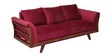 Anderson Solid Wood 3 Seater Sofa in Maroon Colour