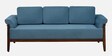 Andorra Sheesham Wood 3 Seater Sofa In Blue Colour
