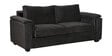 Andres Velvet 3 Seater Sofa In Charcoal Grey Colour