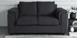 Andres Chenille Fabric 2 Seater Sofa In Charcoal Grey Colour