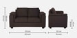 Andres Chenille Fabric 2 Seater Sofa In Chestnut Brown Colour