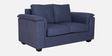 Andres Chenille Fabric 2 Seater Sofa In Navy Blue Colour