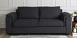 Andres Chenille Fabric 3 Seater Sofa In Charcoal Grey Colour