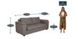 Andres Chenille Fabric 3 Seater Sofa In Sandy Brown Colour