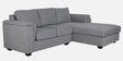 Andres Fabric LHS Sectional Sofa (2 + Lounger) In Ash Grey Colour