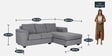 Andres Fabric LHS Sectional Sofa (2 + Lounger) In Ash Grey Colour