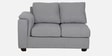 Andres Fabric LHS Sectional Sofa (2 + Lounger) In Ash Grey Colour