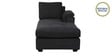 Andres Fabric LHS Sectional Sofa (2 + Lounger) In Charcoal Grey Colour