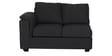 Andres Fabric LHS Sectional Sofa (2 + Lounger) In Charcoal Grey Colour