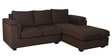 Andres Fabric LHS Sectional Sofa (2 + Lounger) In Chestnut Brown Colour