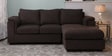 Andres Fabric LHS Sectional Sofa (2 + Lounger) In Chestnut Brown Colour