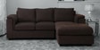 Andres Fabric LHS Sectional Sofa (2 + Lounger) In Chestnut Brown Colour