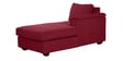 Andres Fabric LHS Sectional Sofa (2 + Lounger) In Garnet Red Colour