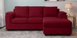 Andres Fabric LHS Sectional Sofa (2 + Lounger) In Garnet Red Colour