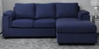 Andres Fabric LHS Sectional Sofa (2 + Lounger) In Navy Blue Colour