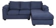 Andres Fabric LHS Sectional Sofa (2 + Lounger) In Navy Blue Colour