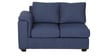 Andres Fabric LHS Sectional Sofa (2 + Lounger) In Navy Blue Colour