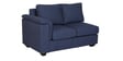 Andres Fabric LHS Sectional Sofa (2 + Lounger) In Navy Blue Colour