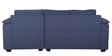 Andres Fabric LHS Sectional Sofa (2 + Lounger) In Navy Blue Colour