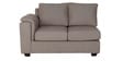 Andres Fabric LHS Sectional Sofa (2 + Lounger) In Sandy Brown Colour