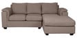 Andres Fabric LHS Sectional Sofa (2 + Lounger) In Sandy Brown Colour