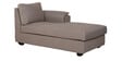 Andres Fabric LHS Sectional Sofa (2 + Lounger) In Sandy Brown Colour