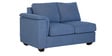 Andres Fabric LHS Sectional Sofa (2 + Lounger) With Lounger In Denim Blue Colour