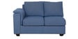 Andres Fabric LHS Sectional Sofa (2 + Lounger) With Lounger In Denim Blue Colour