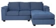 Andres Fabric LHS Sectional Sofa (2 + Lounger) With Lounger In Denim Blue Colour