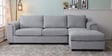 Andres Fabric LHS Sectional Sofa (3 + Lounger) In Ash Grey Colour