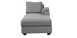 Andres Fabric LHS Sectional Sofa (3 + Lounger) In Ash Grey Colour