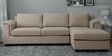 Andres Fabric LHS Sectional Sofa (3 + Lounger) In Beige Colour