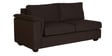 Andres Fabric LHS Sectional Sofa (3 + Lounger) In Chestnut Brown Colour