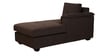 Andres Fabric LHS Sectional Sofa (3 + Lounger) In Chestnut Brown Colour