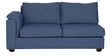 Andres Fabric LHS Sectional Sofa (3 + Lounger) In Denim Blue Colour