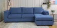 Andres Fabric LHS Sectional Sofa (3 + Lounger) In Denim Blue Colour