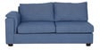 Andres Fabric LHS Sectional Sofa (3 + Lounger) In Denim Blue Colour
