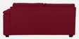 Andres Fabric LHS Sectional Sofa (3 + Lounger) In Garnet Red Colour