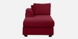 Andres Fabric LHS Sectional Sofa (3 + Lounger) In Garnet Red Colour