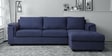Andres Fabric LHS Sectional Sofa (3 + Lounger) In Navy Blue Colour