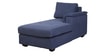 Andres Fabric LHS Sectional Sofa (3 + Lounger) In Navy Blue Colour