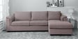 Andres Fabric LHS Sectional Sofa (3 + Lounger) In Sandy Brown Colour